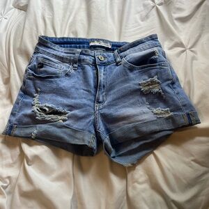 Kancan Medium Wash Jean Shorts